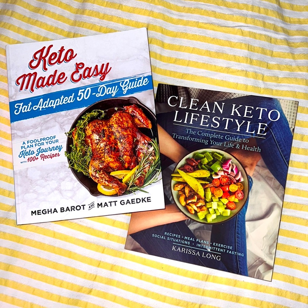 Keto Lifestyle & Cookbooks 2 NWOT Books Keto Made Easy & Clean Keto Lifestyle